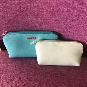 2 Blue Furla Make Up Bags - New, Never Used